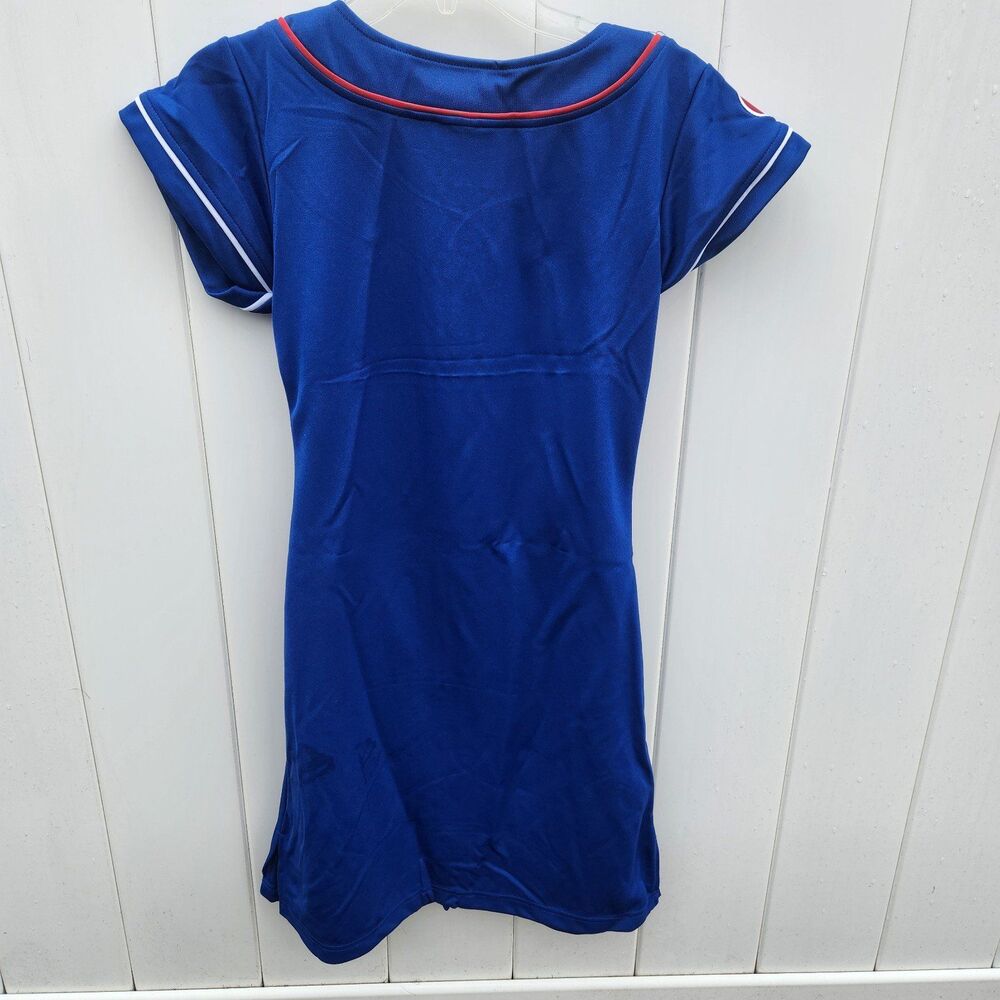 Atlanta Braves Jersey Dress Womens M Blue Cooperstown Carl Banks Button… - Picture 8 of 8